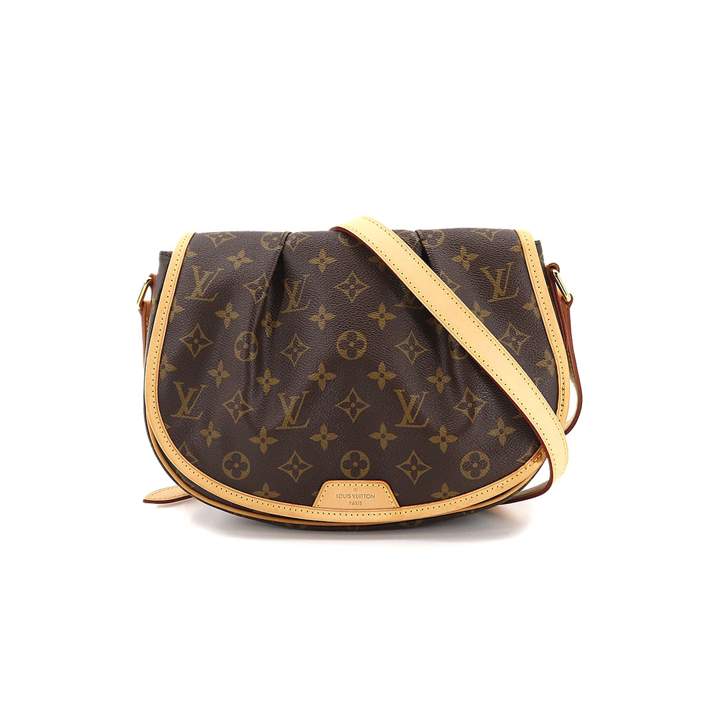 Louis Vuitton Monogram Menilmontant PM Shoulder Bag Brown